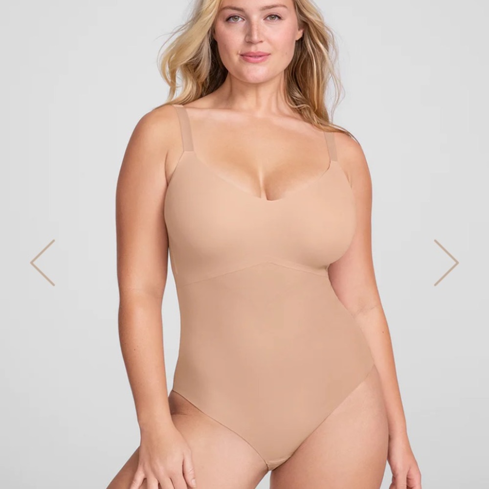 NEW Honeylove Cami Bodysuit Shapewear, Size XL Petite, Nude Sand